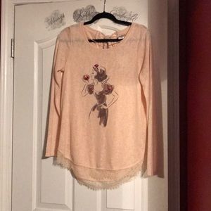 Lauren Conrad Disney Snow White Lace Trim Top